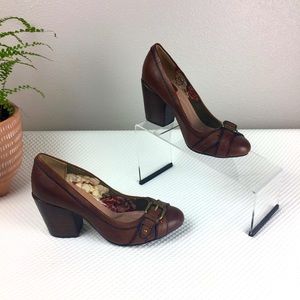NEW! Fossil Leather Pumps in Cognac Size 8